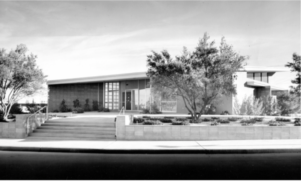 Palm Springs Post: landmark designation preserves Albert Frey-designed church turned theater